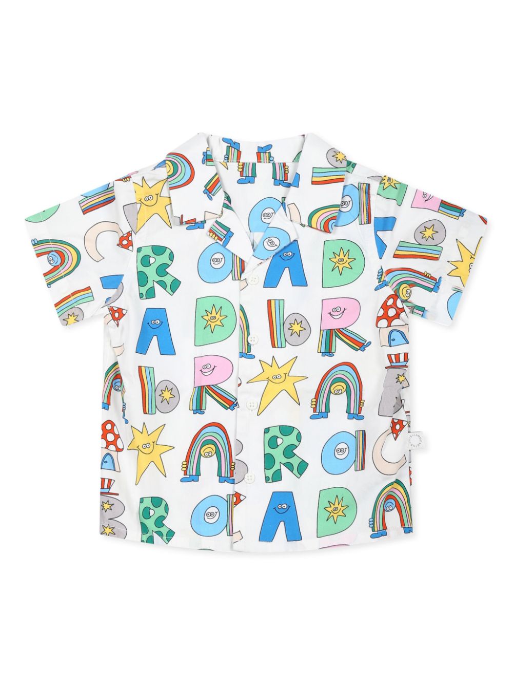 T-shirt per neonato Stella McCartney Kids bianco con stampa grafica - Rubino Kids