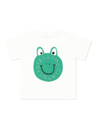 T-shirt per neonato Stella McCartney Kids bianco con stampa grafica rana - Rubino Kids