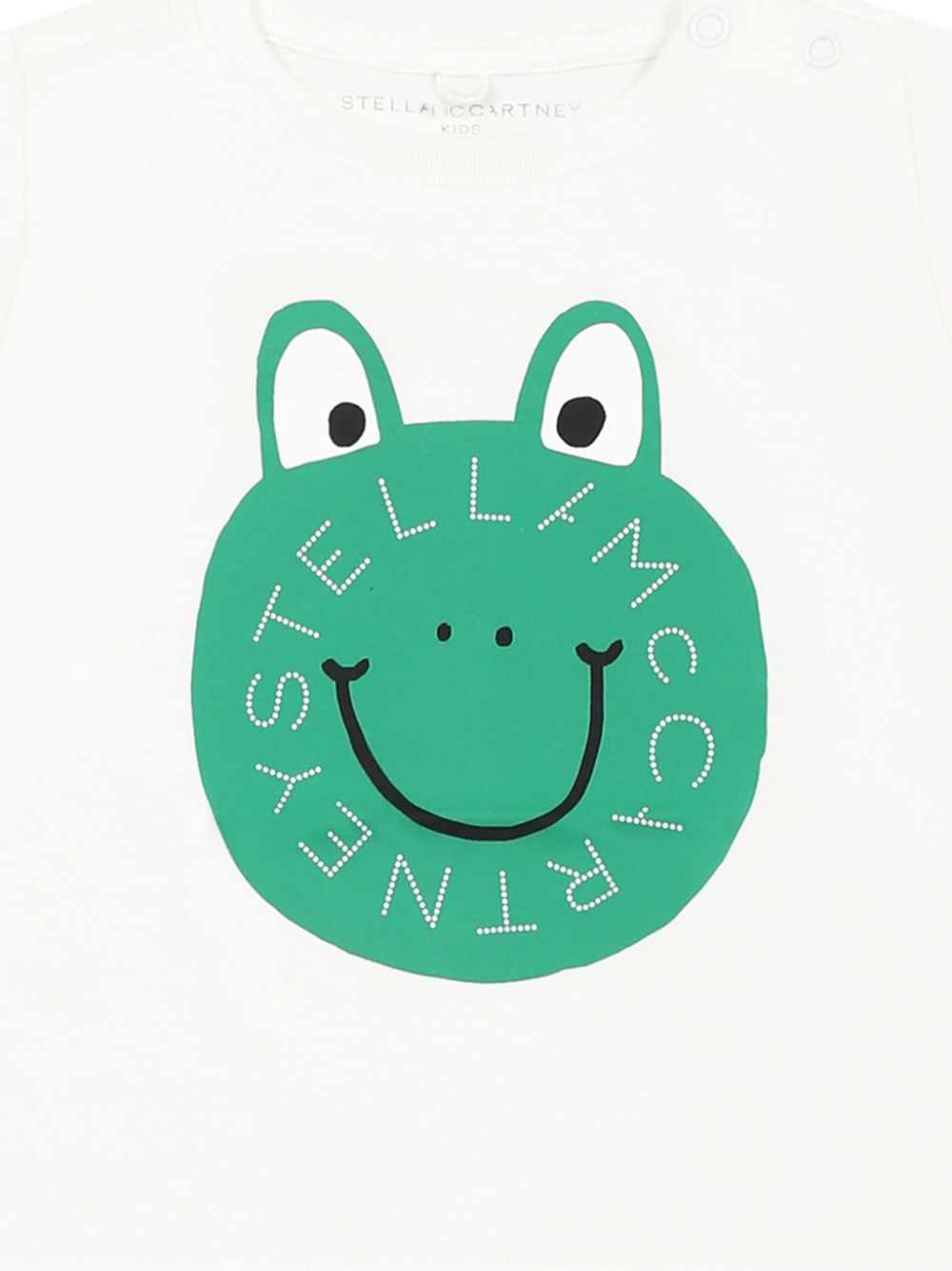 T-shirt per neonato Stella McCartney Kids bianco con stampa grafica rana - Rubino Kids