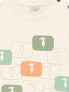 T-shirt per neonato Trussardi Junior beige con stampa grafica - Rubino Kids