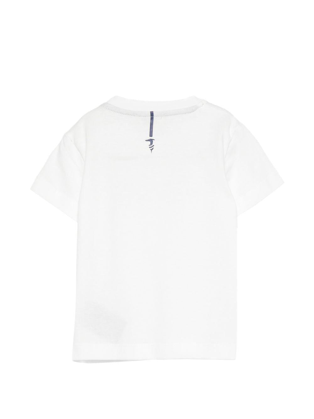 T-shirt per neonato Trussardi Junior bianca con dettaglio logo - Rubino Kids