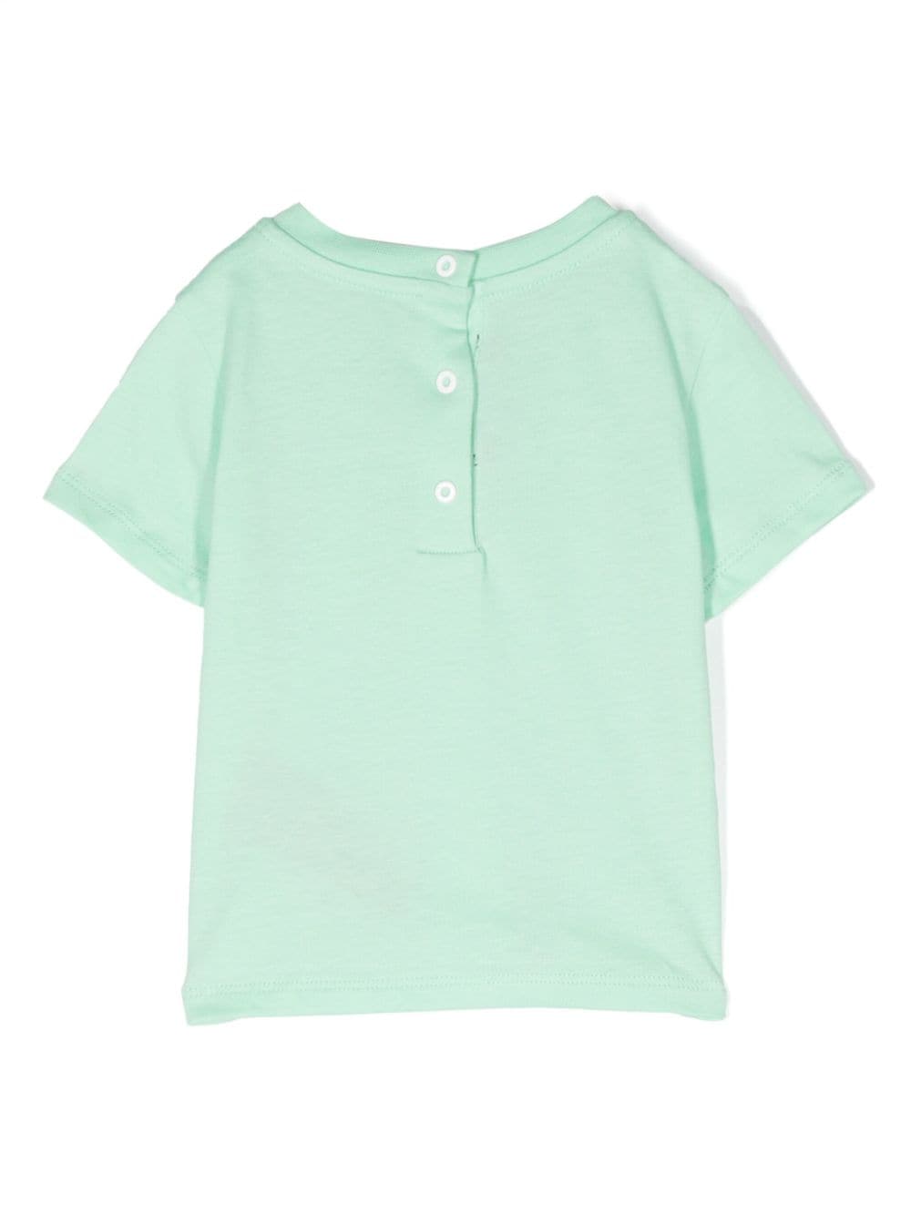 T shirt per neonato verde acqua con bottoncini posteriori - Rubino Kids