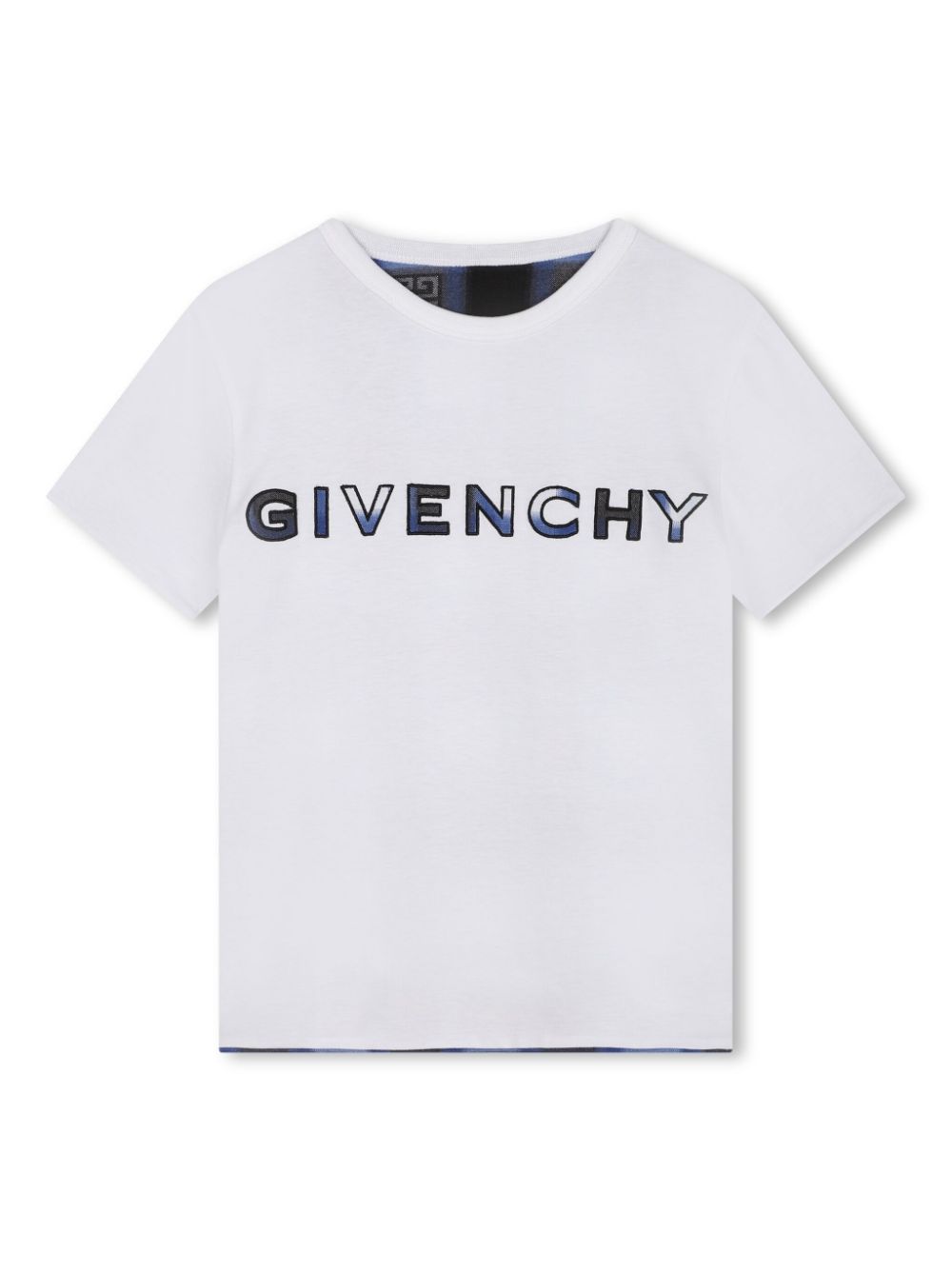 T-shirt reversibile per bambino Givenchy Kids bianco con stampa con logo sul davanti - Rubino Kids