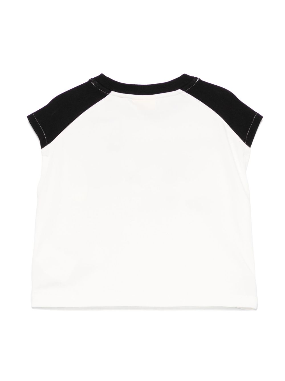 T-shirt Ringer per bambina Off - White Kids bianco con scollo rotondo - Rubino Kids