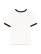 T-shirt Ringer per bambina Off - White Kids bianco con scollo rotondo - Rubino Kids