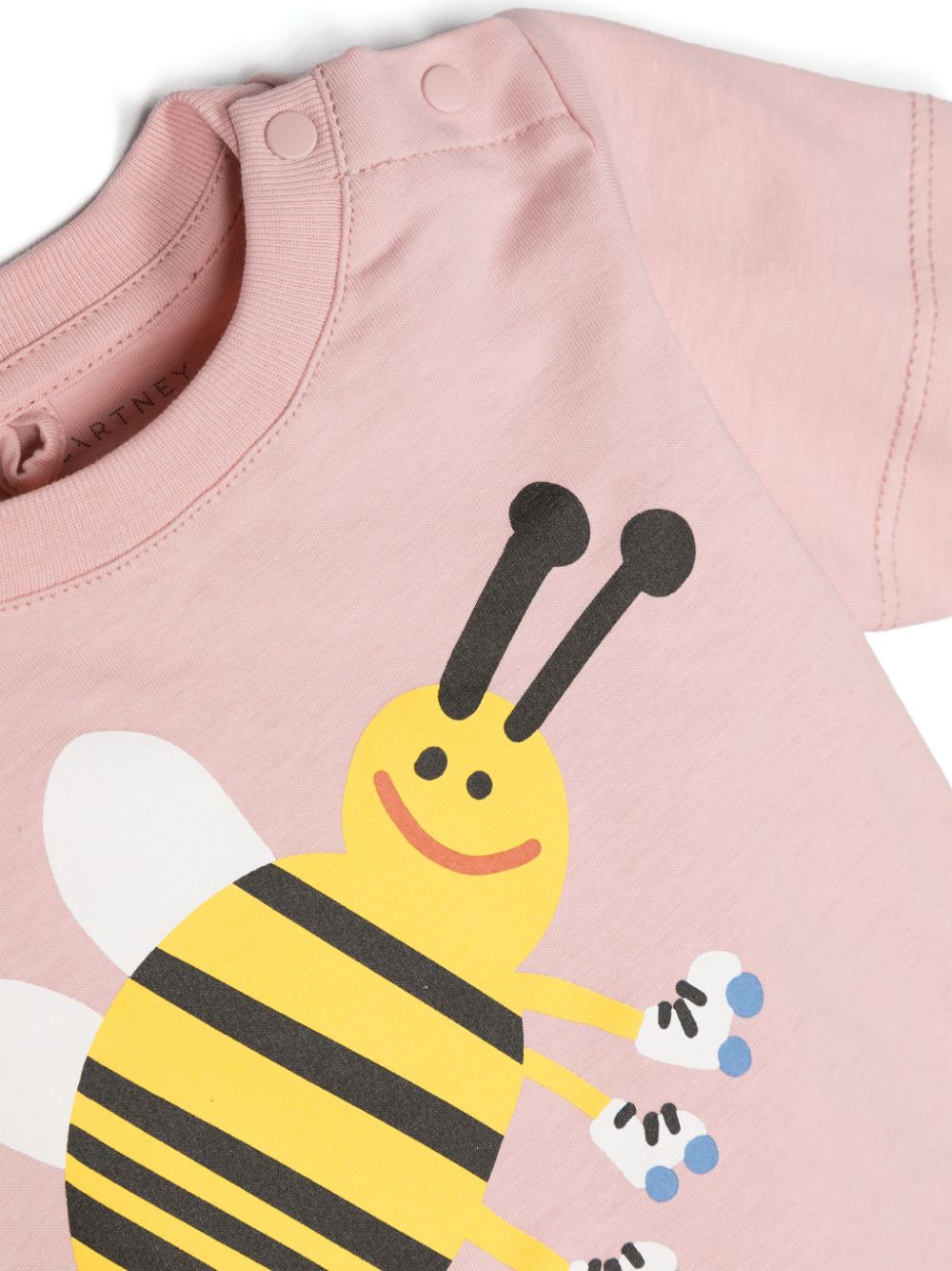 T shirt rosa per neonata Stella McCartney con stampa Ape sui pattini - Rubino Kids