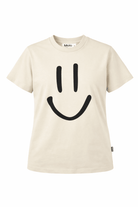 T-shirt Roxo per bambini Molo beige con stampa smile - Rubino Kids