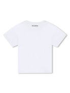 T-shirt Signature per bambina Karl Lagerfeld Kids bianca con girocollo - Rubino Kids