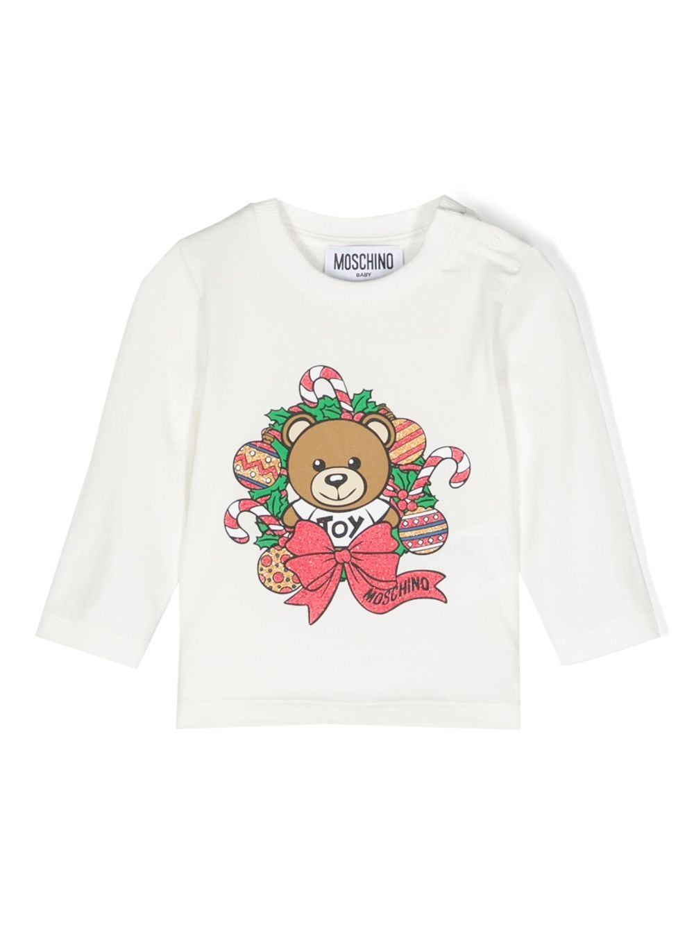 T-shirt Teddy Bear con glitter - Rubino Kids