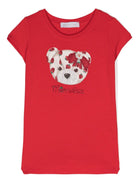 T - shirt Teddy Bear con strass - Rubino Kids