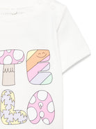 T-shirts per neonata Stella McCartney Kids bianco con stampa con testo - Rubino Kids