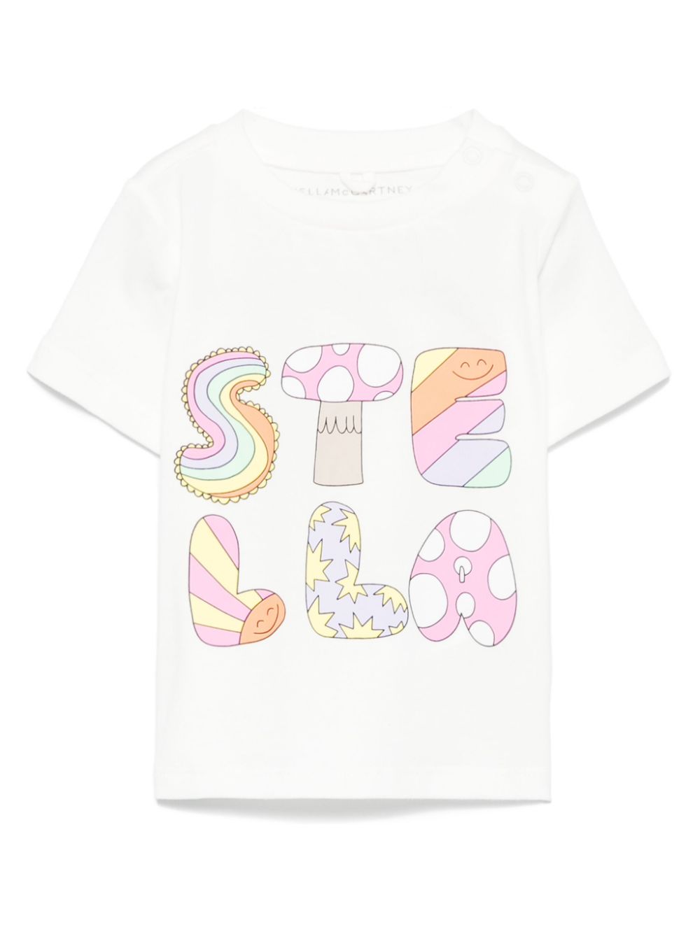 T-shirts per neonata Stella McCartney Kids bianco con stampa con testo - Rubino Kids