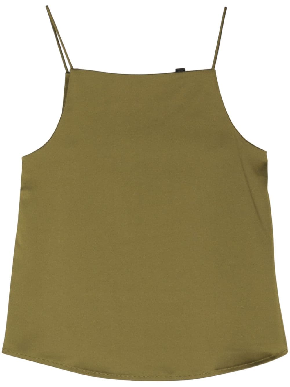 Top in raso per donna Scotch & Soda verde con placca con logo - Rubino Kids