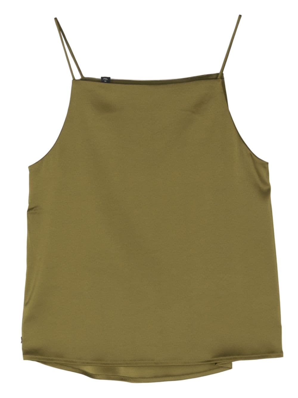 Top in raso per donna Scotch & Soda verde con placca con logo - Rubino Kids