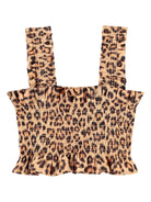 Top per bambina Molo Rolfia con stampa leopardo all - over - Rubino Kids