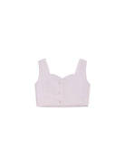 Top per bambina Monnalisa bianco con bottoni - Rubino Kids