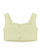 Top per bambina Monnalisa verde con bottoni - Rubino Kids