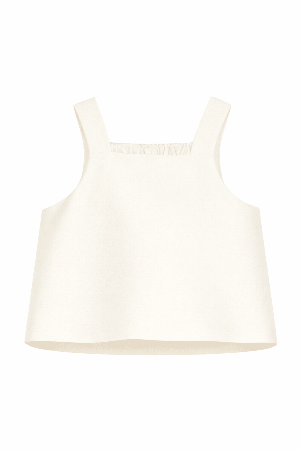 Top per bambina Simonetta bianco con scollo quadrato - Rubino Kids