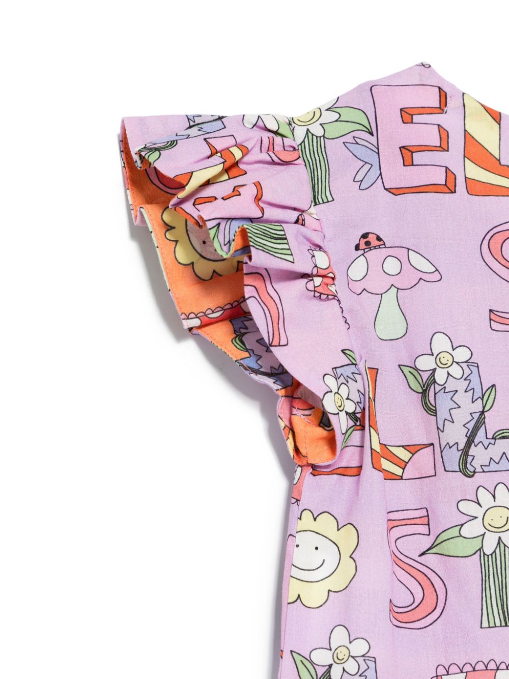 Top per bambina Stella McCartney Kids viola con stampa stile illustrazione - Rubino Kids