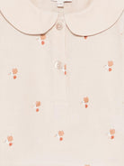 Top per neonata Donsje beige con stampa a colletto Peter Pan - Rubino Kids