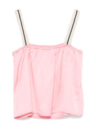 Top sportivo per bambina Palm Angels Kids rosa con finitura satinata - Rubino Kids