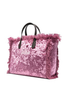 Tote bag MC2 Saint Barth Kids Colette in ciniglia rosa - Rubino Kids