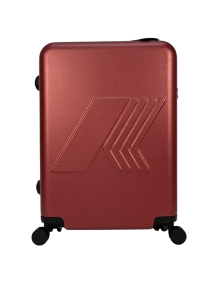 Trolley Eudoxieur per bambini K - Way Kids rosso con monogramma K - Way in rilievo tono su tono - Rubino Kids