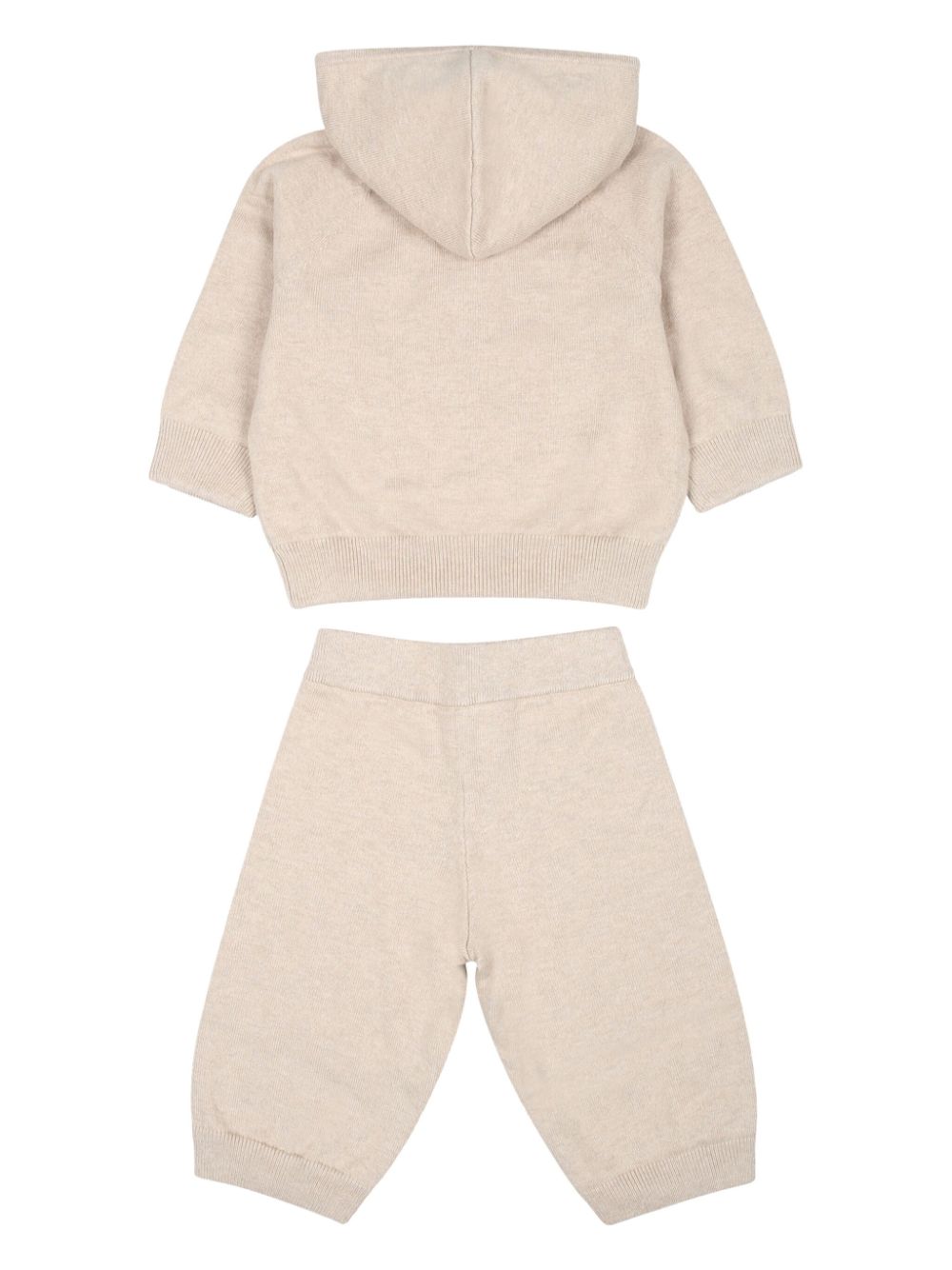 Tuta beige per neonato sportiva con logo jacquard Givenchy Kids - Rubino Kids