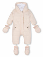 Tuta da neve per neonata Chloé Kids beige con guanti e scarpine - Rubino Kids