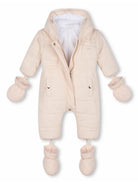 Tuta da neve per neonata Chloé Kids beige con guanti e scarpine - Rubino Kids