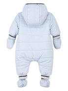 Tuta da neve per neonato BOSS Kids azzurra con cappuccio - Rubino Kids