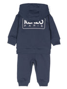 Tuta intera con stampa per neonato Kenzo Kids blu con cappuccio - Rubino Kids