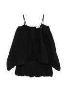 Tuta intera per bambina Pinko Kids nera con bretelle sottili - Rubino Kids