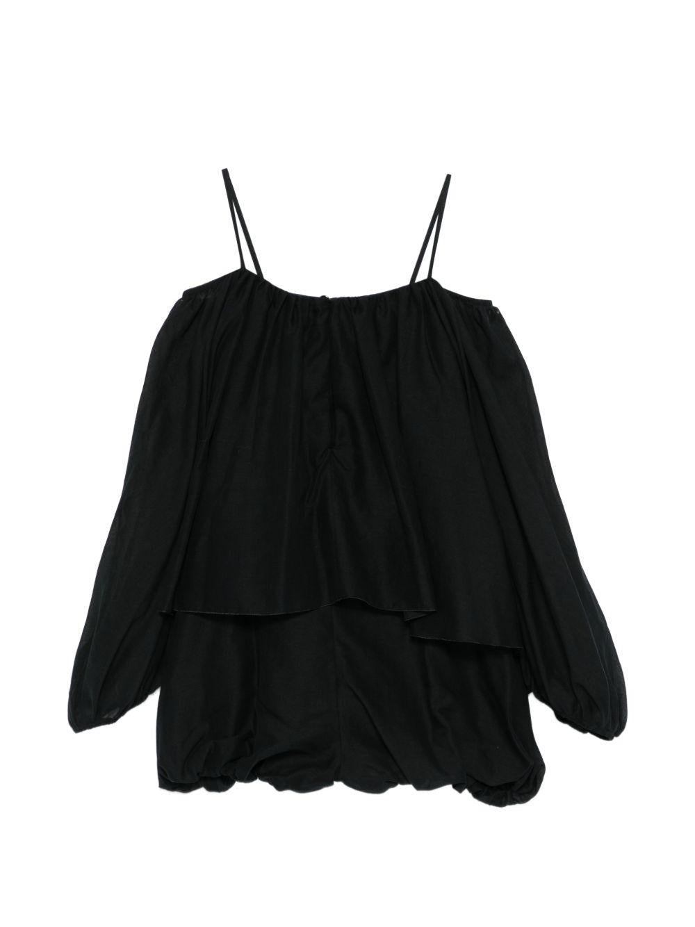 Tuta intera per bambina Pinko Kids nera con bretelle sottili - Rubino Kids