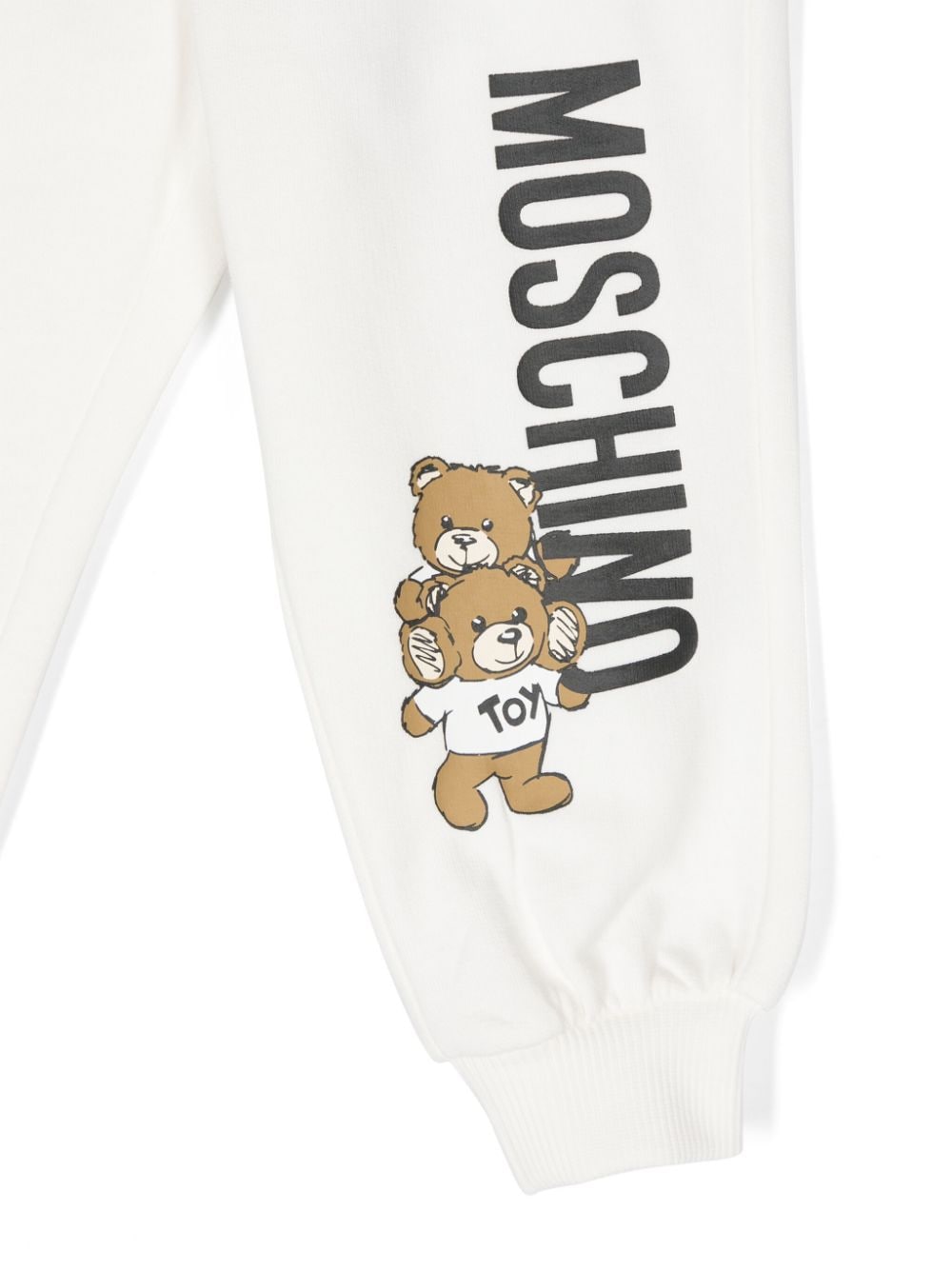 Tuta per neonato Moschino Kids bianco con stampa logo Teddy Bear - Rubino Kids