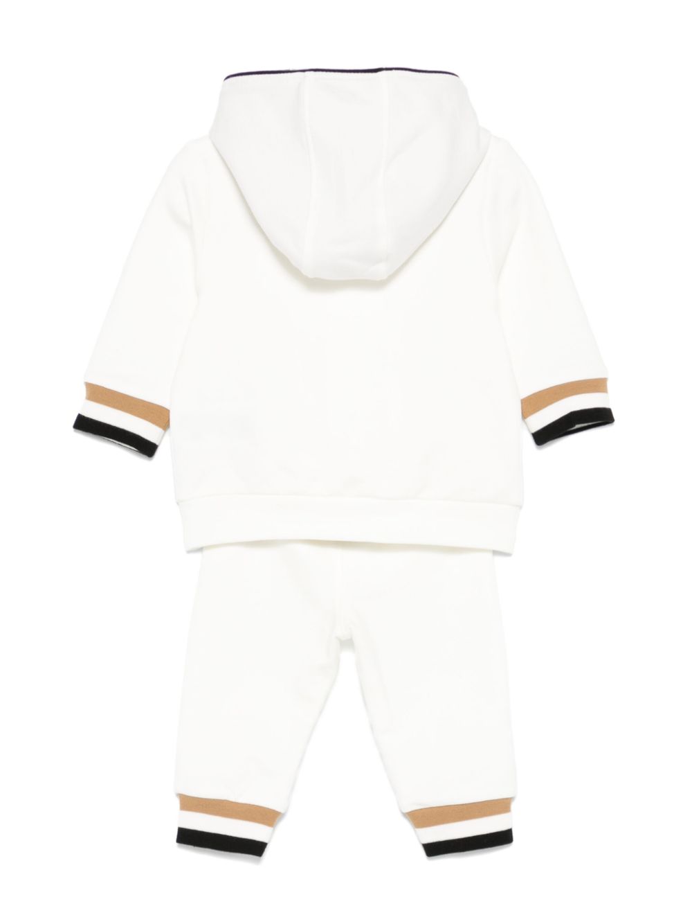 Tuta sportiva bianca per neonato con applicazione logo BOSS Kidswear - Rubino Kids