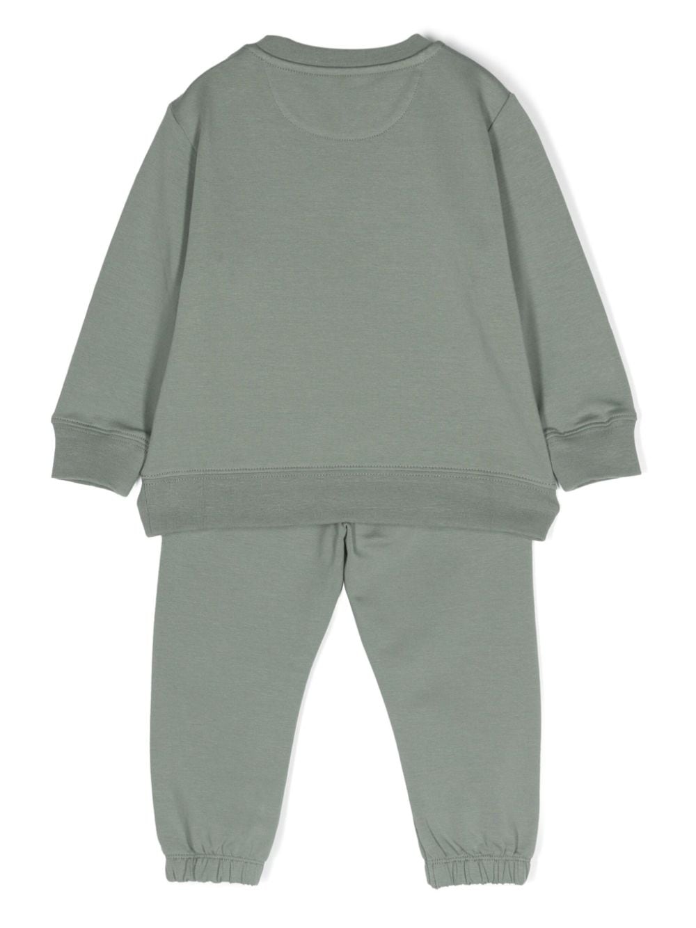 Tuta sportiva per bambino Calvin Klein Kids verde con stampa logo sul davanti - Rubino Kids