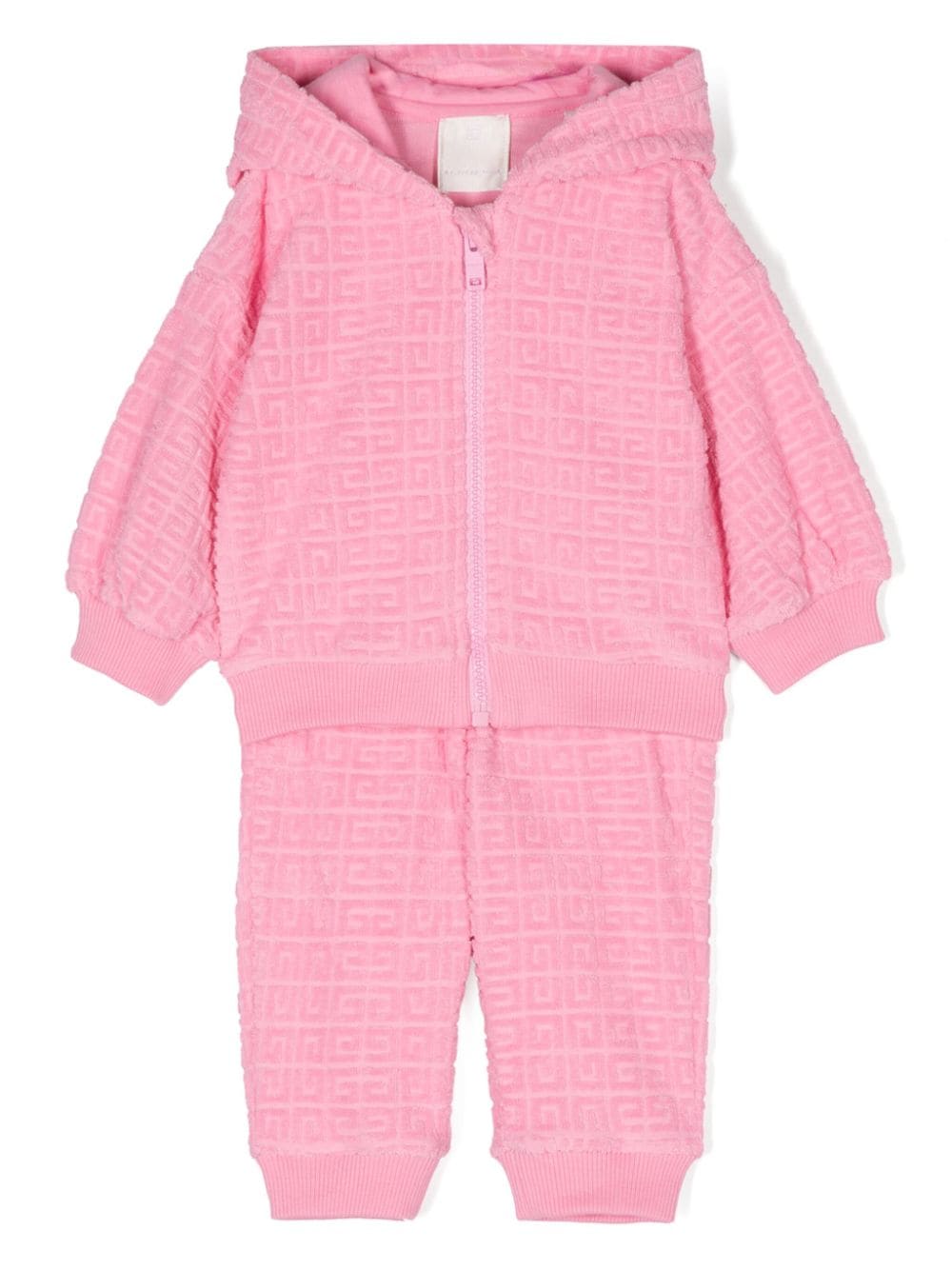 Tuta sportiva per neonata Givenchy Kids rosa con motivo 4G jacquard - Rubino Kids