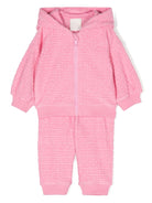 Tuta sportiva per neonata Givenchy Kids rosa con motivo 4G jacquard - Rubino Kids