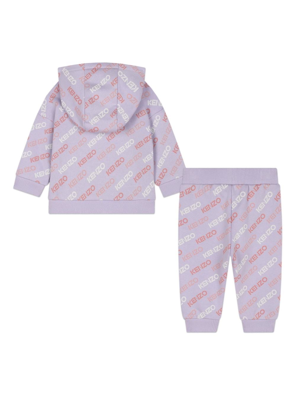 Tuta sportiva per neonata Kenzo Kids viola con stampa - Rubino Kids