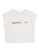 Tuta sportiva per neonata Michael Kors Kids bianco con stampa logo all - over - Rubino Kids