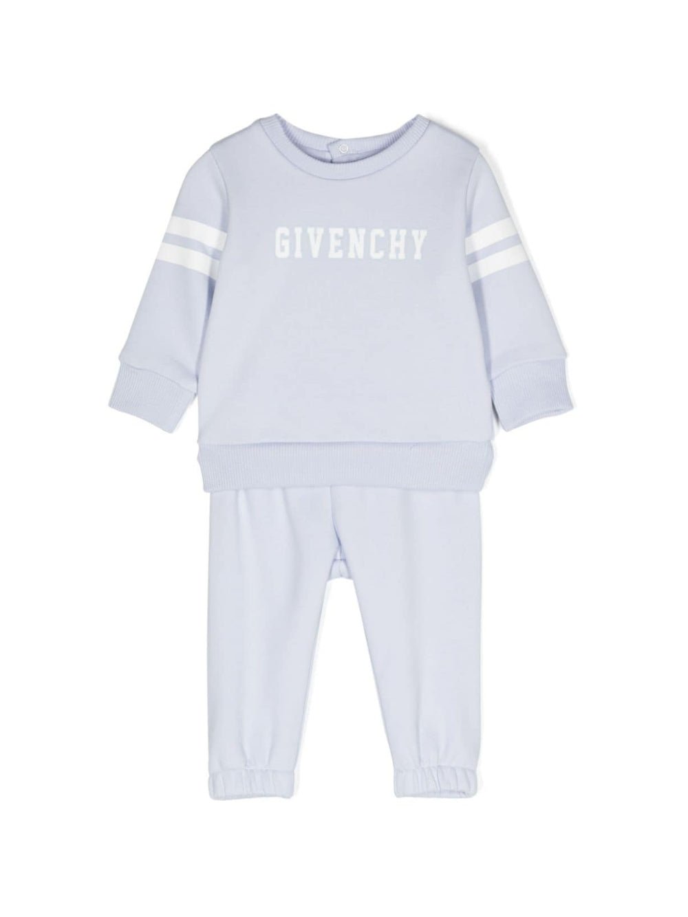 Tuta sportiva per neonato Givenchy Kids azzurro con stampa logo sul davanti - Rubino Kids