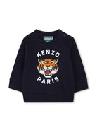 Tuta sportiva per neonato Kenzo Kids blu con stampa Tiger - Rubino Kids