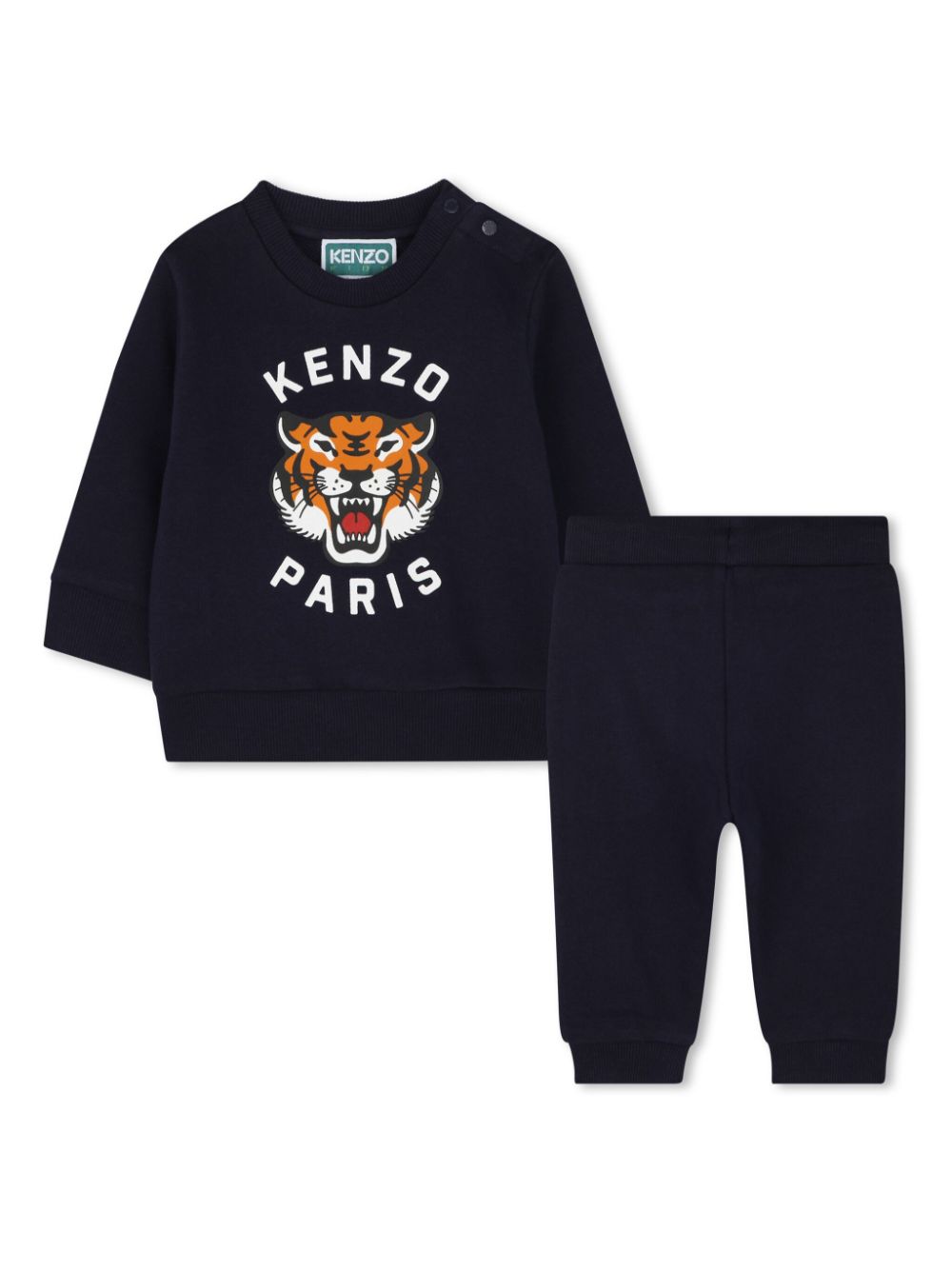 Tuta sportiva per neonato Kenzo Kids blu con stampa Tiger - Rubino Kids