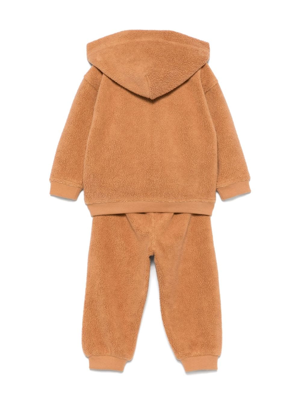 Tuta sportiva per neonato Moschino Kids beige con logo sul petto - Rubino Kids