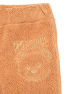 Tuta sportiva per neonato Moschino Kids beige con logo sul petto - Rubino Kids