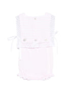 Tutina Alaia per neonata Paz Rodriguez rosa con bordo in pizzo - Rubino Kids