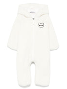 Tutina con applicazione Teddy Bear per neonata Moschino Kids beige con cappuccio - Rubino Kids