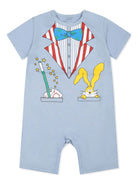 Tutina con stampa grafica per neonato Stella McCartney azzurro con scollo rotondo - Rubino Kids