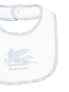Tutina e bavaglino per neonato ETRO KIDS bianchi con stampa paisley (2 pezzi) - Rubino Kids